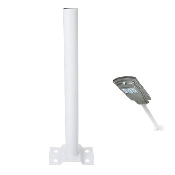 Support de montage pour lumière solaire de style lampadaire - 50 cm - Blanc