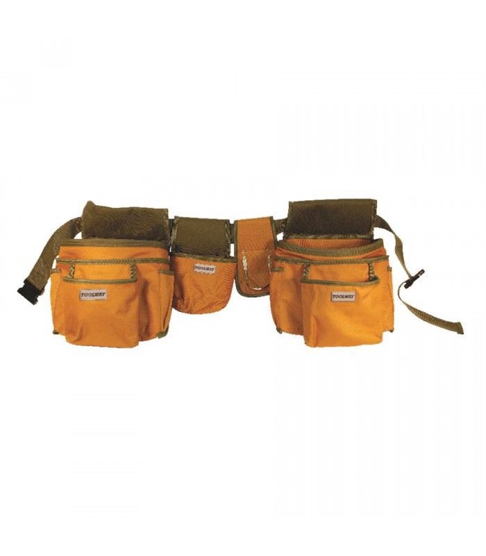 TWXpert Tool Belt Nylon Canvas 12 pockets (2 lrg 3 med 7 sm) with Nylon Belt