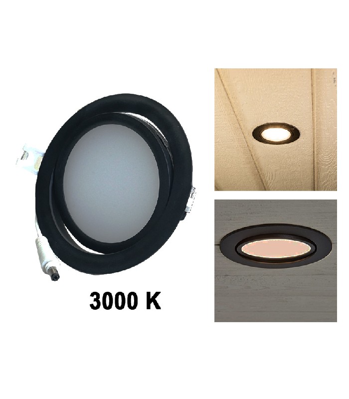 Ultra Slim Adjustable Dimmable Recessed LED Light with LED Driver - Black - 4 in. - 120 V - 10 W - 3000 K