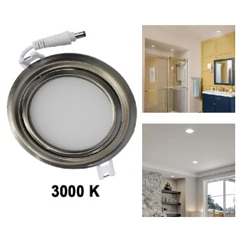 Ultra Slim Adjustable Dimmable Recessed LED Light with LED Driver - Nickel - 4 in. - 120 V - 10 W - 3000 K