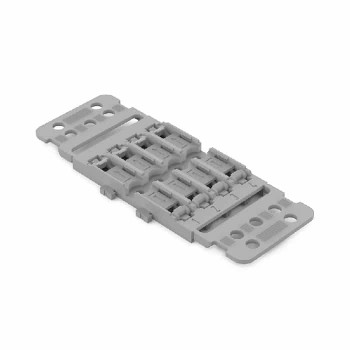 WAGO Mounting Carrier for 4 x 2C Inline Lever Splicing Connector - Grey