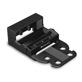 WAGO Mounting Carrier for Lever Splicing Connector - 5-conductor - Black