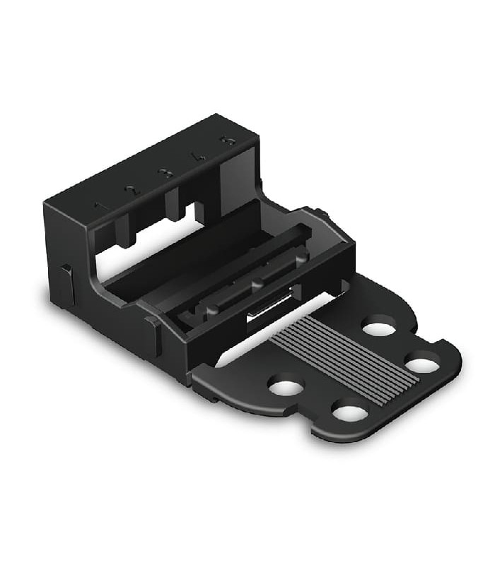 WAGO Mounting Carrier for Lever Splicing Connector - 5-conductor - Black