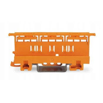 WAGO Mounting Carrier for Lever Splicing Connector on DIN-35 Rail - Orange