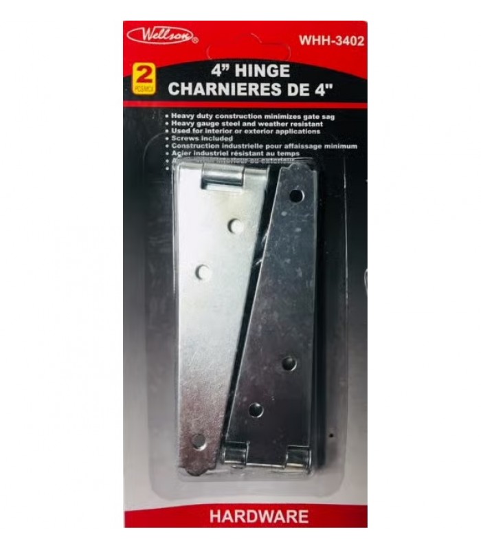 Wellson Strap Hinge 4 in. - Pack of 2