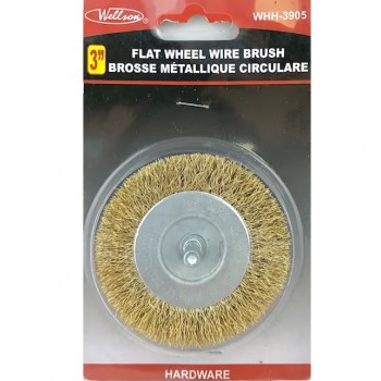 Wellson Brosse avec mandrin circulaire à fils ondulés 3 po.