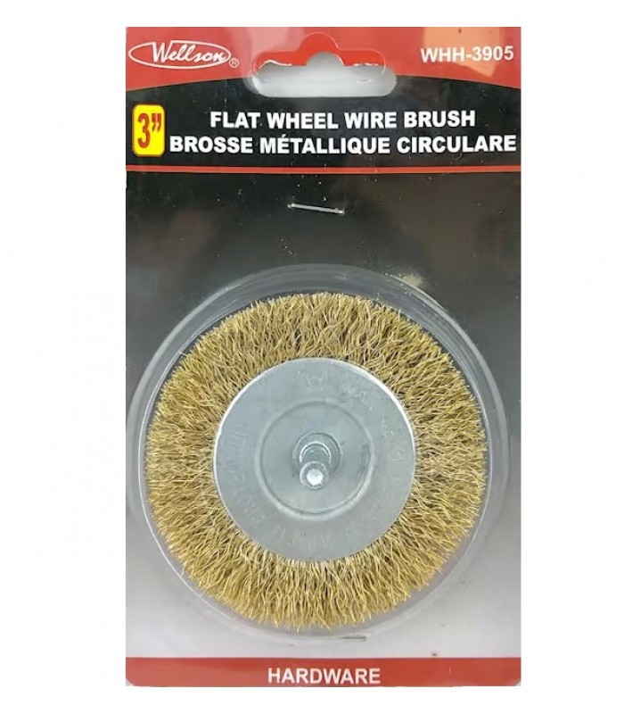 Wellson Brosse avec mandrin circulaire à fils ondulés 3 po.