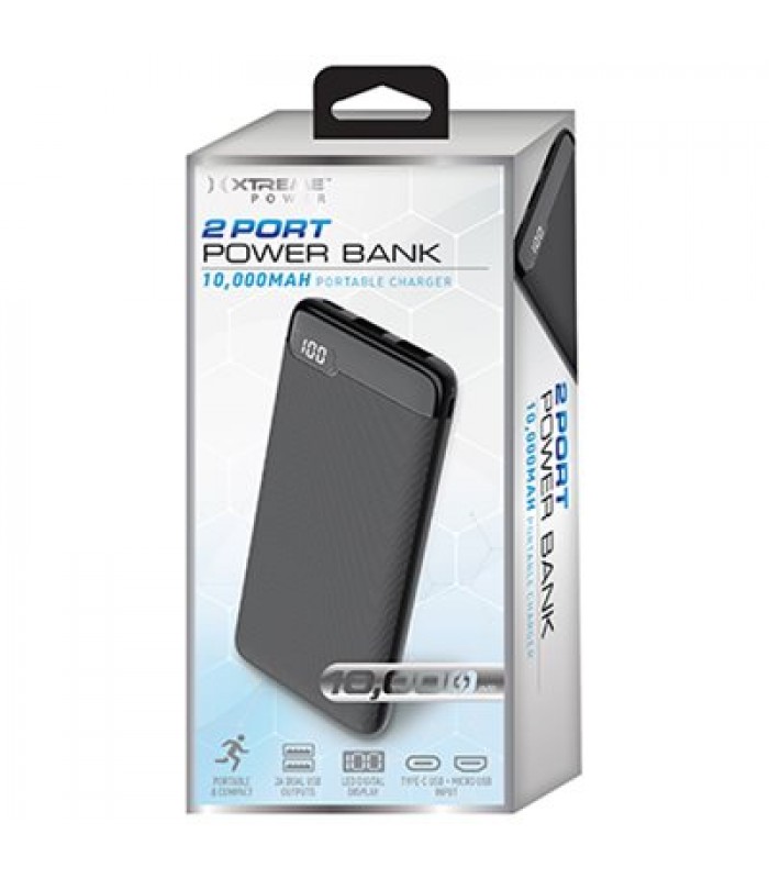 Xtreme 10,000mAh Power Bank with LED