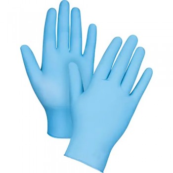 Zenith Safety Products Examination Grade Gloves, Medium, Nitrile, 4.5-mil, Powder-Free, Blue