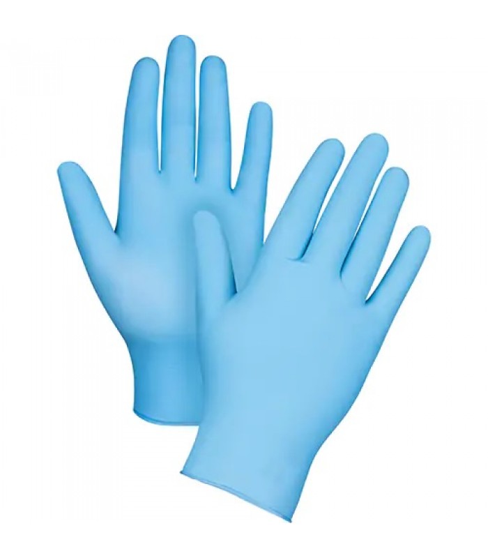 Zenith Safety Products Gants jetables de calibre médical, 2T-Grand, Nitrile, 3,5 mils, Sans poudre, Bleu, Classe 2