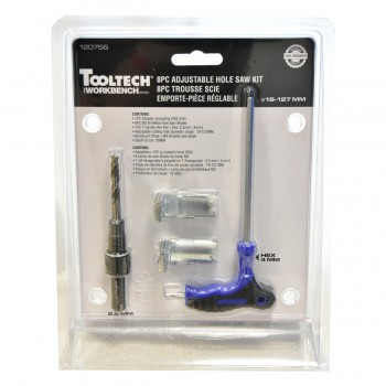 Tooltech Workbench Ensemble de scie cloche réglable - 8 pièces