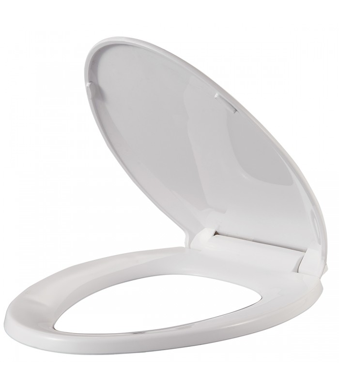 ToWo Toilet Seat Elongated Closed Front with Cover White