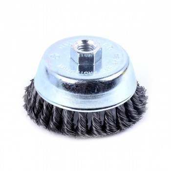 Tooltech Xpert Knotted Wire Cup Brush 4in Shank 5/8in