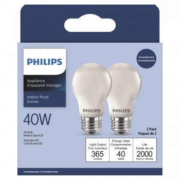 Philips Appliance bulb A15 40W Frost, Dimmable