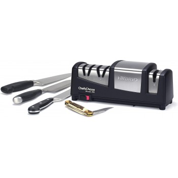 Chef'sChoice Aiguiseur de Couteaux Hybride Diamant Combine Affûtage Électrique et Manuel