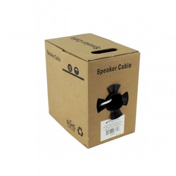 Fils de haut-parleurs 2x18awg PVC CCA Blanc 500 pi.