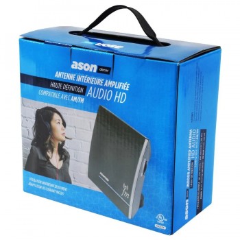 Ason Decor Antenne intérieure amplifiée HD pour radio AM/FM
