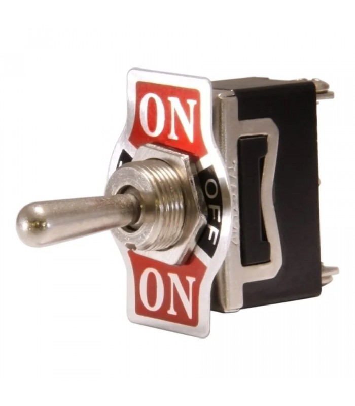 PureVolt Momentary Toggle Switch - ON/OFF/ON - N.O. - S.P.D.T. - 125 V/250 V - 20 A/15 A - 3 Pins