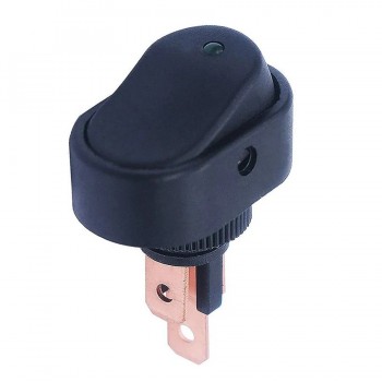 PureVolt Illuminated Rocker Switch - SPST - ON/OFF - 12V - 20A - 3 Pins - Green