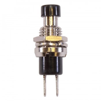PureVolt Momentary Push Button Switch - S.P.S.T. - N.O. - 125 V/250 V - 3 A/1 A - Black
