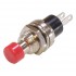 PureVolt Momentary Push Button Switch - Round Head - N.O - Red
