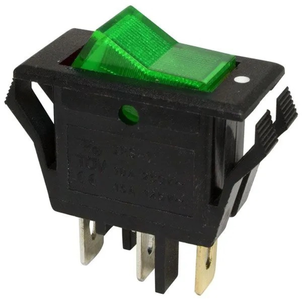 thumbnail image 2 of Green Illuminated Oval Rocker Switch - ON/OFF, 35A@12V, 5-Year Warranty ASW20D 2 of 6