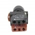 NHD Rotary Key Switch - 3 Positions 45° - N.O/N.C. - Black