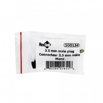 RedLink 3.5 mm TS Male Plug with Strain Relief
