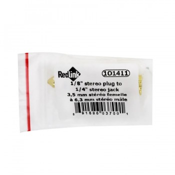 RedLink Adaptateur 3.5 mm stéréo femelle à 6.3 mm stéréo mâle - Plaqué or