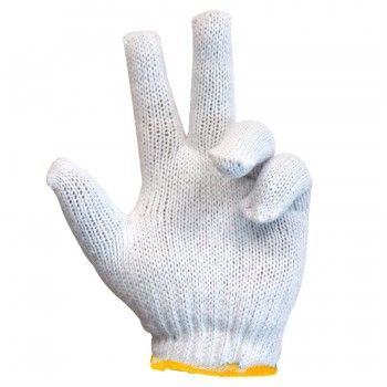TWXpert Gants tricotés en poly/coton blancs (Moyen) - 12 paires