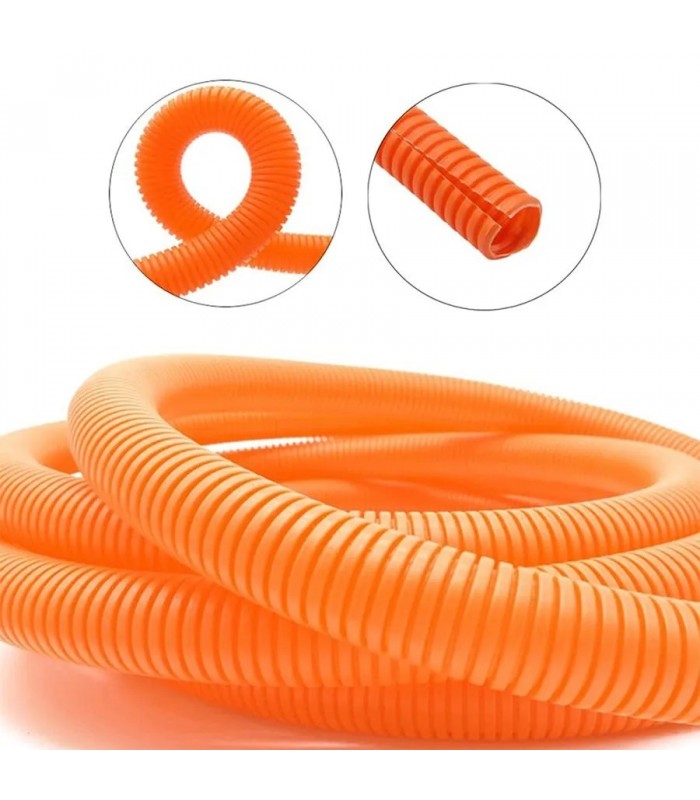 Gaine annelée fendue de 12.7 mm (1/2 po) - 1.8 m (4 pi) - Orange