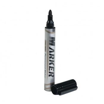 Marqueurs permanents à pointe fine - Noirs - Boîte de 12