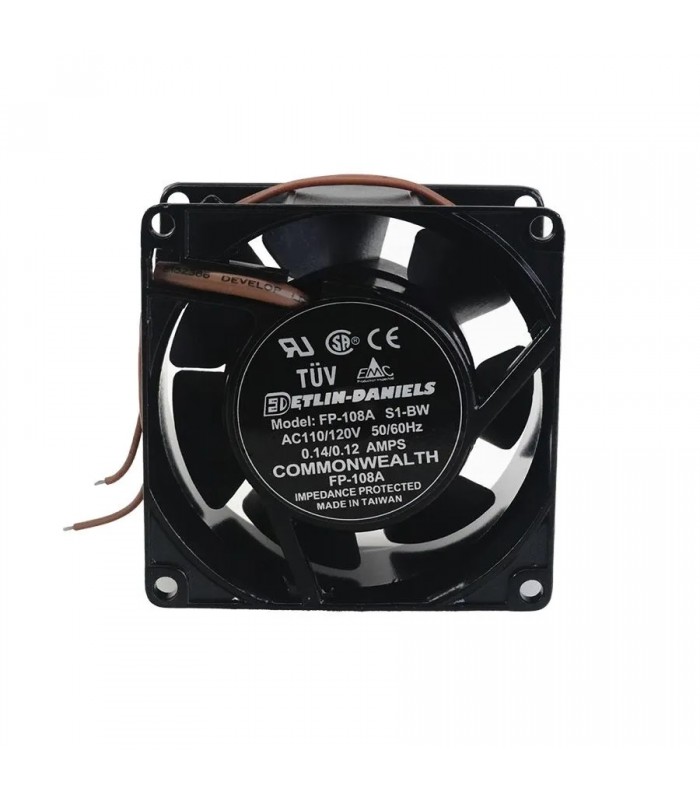 120 V AC Metal Axial Fan - 80 mm X 80 mm X 38 mm