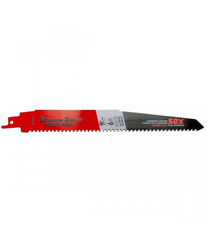 ToolTech Xpert Reciprocating Saw Blade CT 9 in. 6TPI For Wood & Metal Nails Cutting