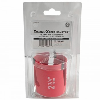 ToolTech Xpert Scie cloche à 3 grandes dents à pointe carbure 2-3/4 po