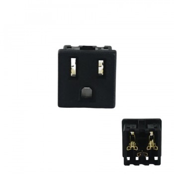 125V 15A Panel Mount Snap-In Grounded Receptacle for 16 AWG Wires