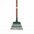 ProYard Lawn & Leaf Rake Flex-Steel 11-tine 48in Wood L-Handle