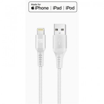 LAX Gadgets Lightning to USB Cable for iPhone/iPad Apple MFI Certified - Silver
