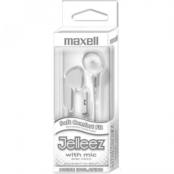 Écouteurs Maxell Jelm-BK avec microphone Écouteurs Blanc de la série Jelleez