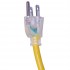 FlexiCord Extension Cord Outdoor SJTW 14/3 Lighted Single Tap Yellow - 50 ft