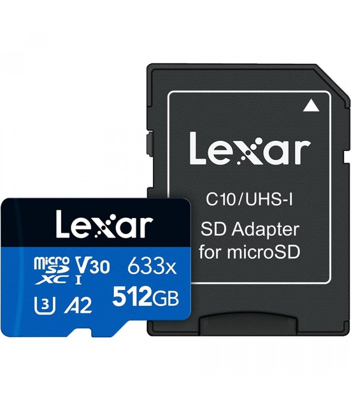 Lexar High-Performance 633x 512GB MicroSDHC UHS-I Card