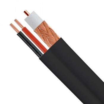 RedLink RG59U Siamese Cable For Camera - 152 m (500 ft.) - Black