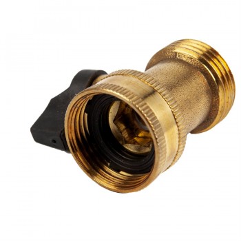 ProYard Aqua Connecteur de tuyau en ligne en laiton avec arrêt 3/4 po.