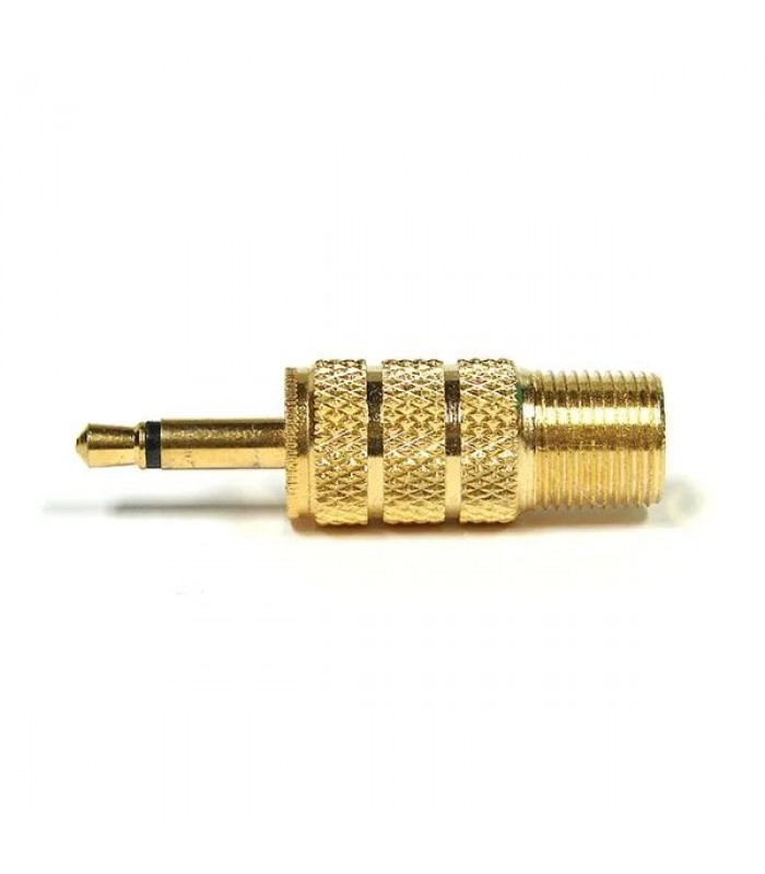 3.5mm Mono Male To F-81 Adapter Gold Plated