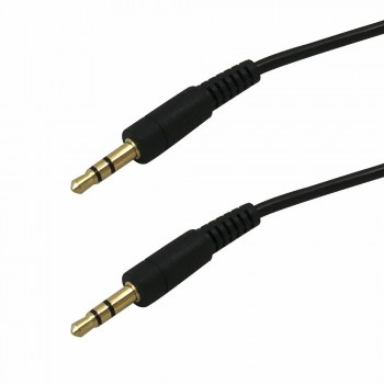 3.5mm Stereo Male to Male Cable - Riser Rated CMR/FT4 - 1ft - Black