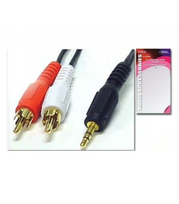 3.5mm to 2 RCA Audio Cable - 12 ft.