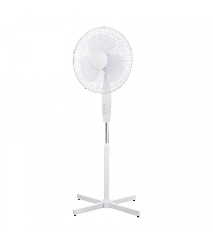 Ventilateur sur pied oscillant - 3 vitesses - 40,6 cm - Blanc