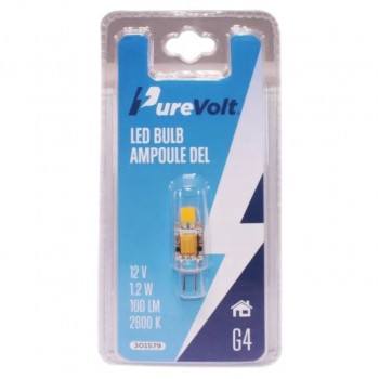PureVolt Ampoule DEL haute intensité - 12 V - Bi-pin G4 - 1.2 W - 2800 K