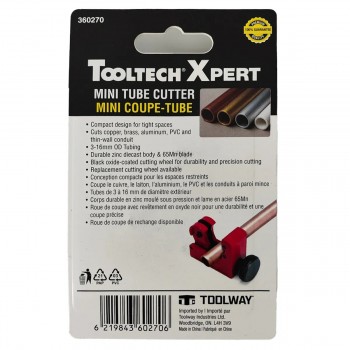 ToolTech Xpert Mini coupe-tubes 1/8-5/8 po (3-16 mm) de diamètre extérieur