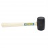 Toolway Rubber Mallet With Wood Handle 16oz Black Head